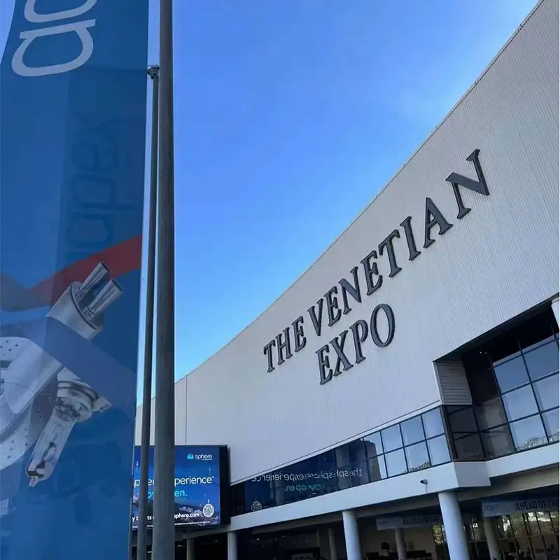 Luxfighter car ducitur headlight showcasing in Aapex MMXXIII Las Vegas
